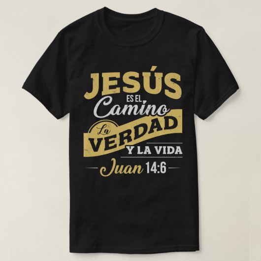 T-shirt Camisas Cristianas delarga sobre Jesus (Design devant)