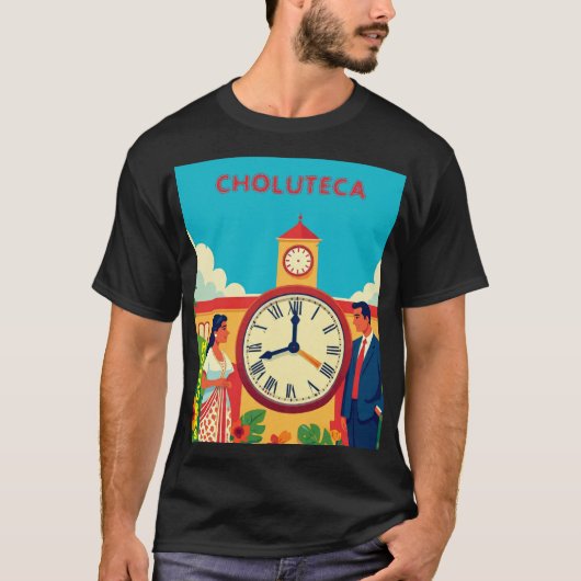 T-shirt CAMISAS Honduras CHOLUTECA RELOJ Retro poster (Devant)