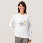 T-shirt Camiseta básica de mangas mujer Beach please (Devant entier)