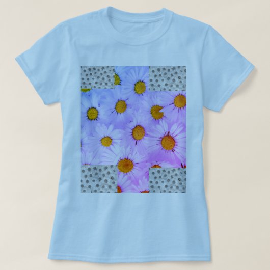 T-shirt Camiseta blanca floral mujer (Design devant)