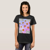 T-shirt Camiseta blanca floral mujer (Devant entier)