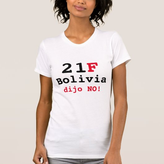 T-shirt Camiseta Bolivia dijo NO (Devant)