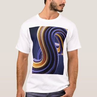 T-shirt Camiseta chantilly azul dourado