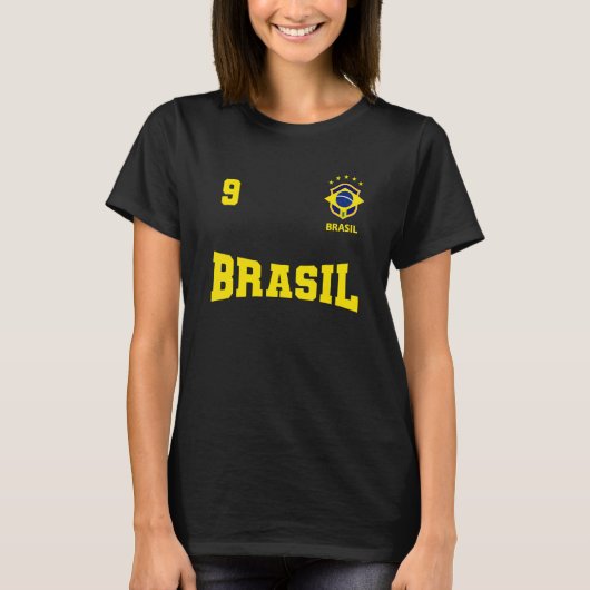 T-shirt Camiseta do Brasil 2022 Azul número 9 (Devant)