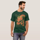 T-shirt camiseta Dragón chino (Devant entier)
