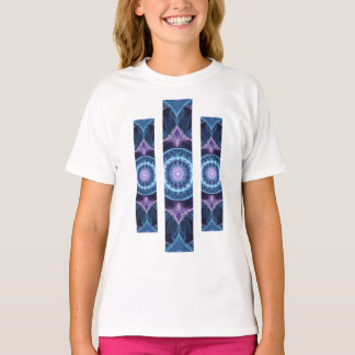 T-shirt Camiseta Fem Juvenil Básica Fractal Geometrico-1