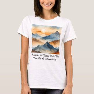 T-shirt Camiseta Feminina Básica Amanhecer da Terra-1