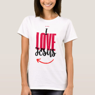 T-shirt Camiseta Feminina "I Love Jesus"