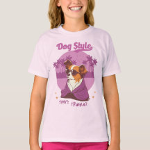 Camiseta Feminina Infantil DOG STYLE