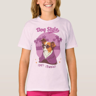 T-shirt Camiseta Feminina Infantil DOG STYLE