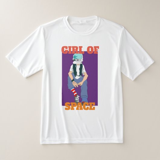 T-shirt camiseta girl on of space (Poser)