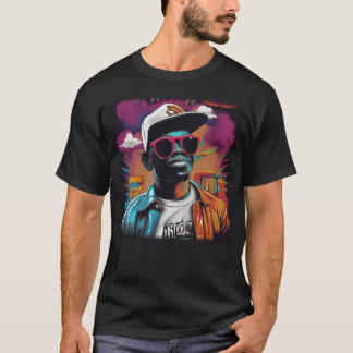 T-shirt Camiseta Grafite Hip Hop - Ilustração Digital em A