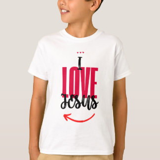 T-shirt Camiseta Infantil Básica I Love Jesus