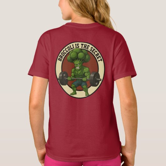 T-shirt Camiseta Infantil Broccoli is the Secret - Back (Dos)