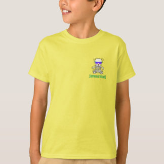 T-shirt camiseta infantil masculina amarela ursinho