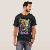 T-shirt Camiseta Leopardo Multicolorido com Asas (Devant entier)