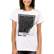 Camiseta mapa minimalista Barcelona - Negro-blanco