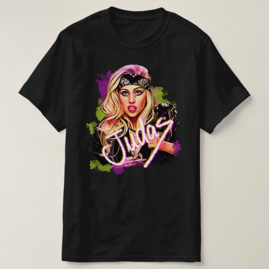 T-shirt Camiseta Masculina Judas Lady Gaga (Design devant)