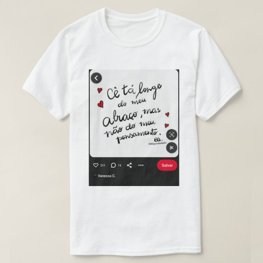 T-shirt Camiseta Masculino gola canoa simples  (Design devant)