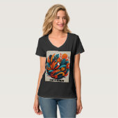 T-shirt Camiseta Mujer Arte Simbólico de Equilibrio (Devant entier)