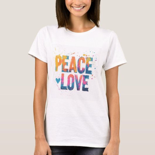 T-shirt Camiseta Peace and Love (Devant)