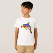 T-shirt Camiseta (T-shirt) Infantil Quebra-Cabeça - Baleia (Devant entier)
