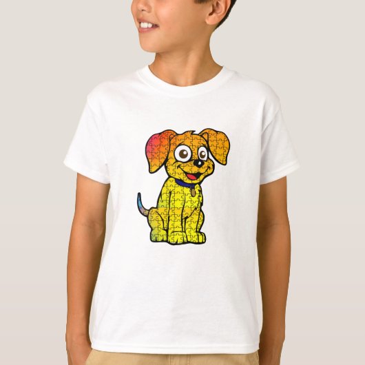 T-shirt Camiseta (T-shirt) Infantil Quebra-Cabeça Cachorro (Devant)