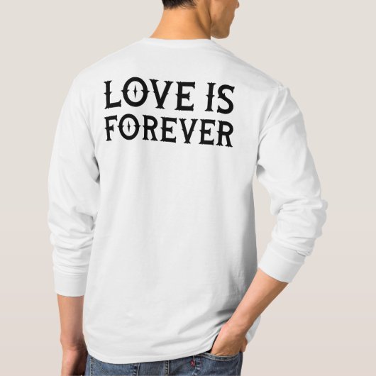 T-shirt Camiseta tatuaje neo tradicional love is forever (Dos)