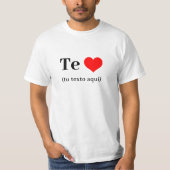 T-shirt Camiseta Te Amo (tu texto aqui) (Devant)