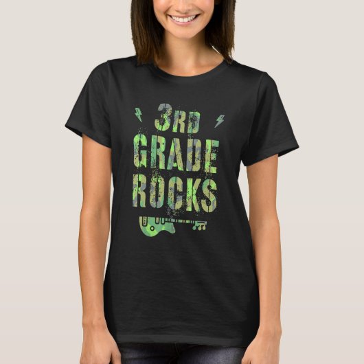 T-shirt Camo 3rd Grade Rocks Camp Teacher Squad Third Grad (Devant)