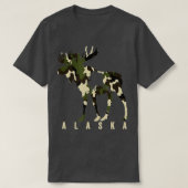 T-shirt Camo Alaska Chasse à l'orignal Alaska Chasse à l'o (Design devant)