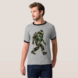 T-shirt Camo Bigfoot Sasquatch