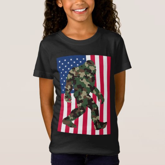 T-Shirt Camo Bigfoot Sasquatch (Devant)