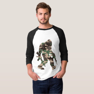 T-shirt Camo Bigfoot Sasquatch