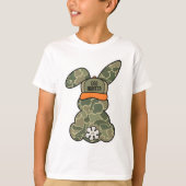 T-shirt Camo Bunny Egg Hunter Funny Easter Boys Gift Idea (Devant)