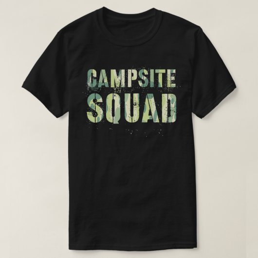 T-shirt Camo CAMPSITE SQUAD Eté Conseiller Équipe Enseigna (Design devant)