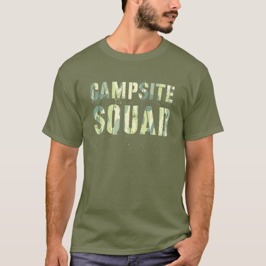T-shirt Camo CAMPSITE SQUAD Eté Conseiller Équipe Enseigna (Devant)