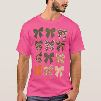 T-shirt Camo Coquette Bow Chasse Camouflage Vieux Camo Bow