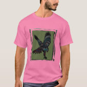 T-shirt camo de faucon noir (Devant)