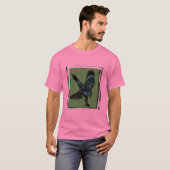 T-shirt camo de faucon noir (Devant entier)