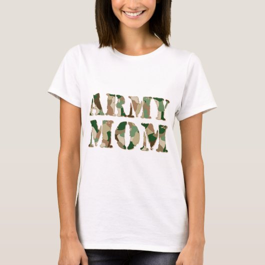 T-shirt Camo de maman d'armée (Devant)