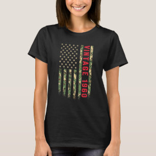 T-shirt Camo Drapeau Américain vintage 1960 62 Ans 62ème