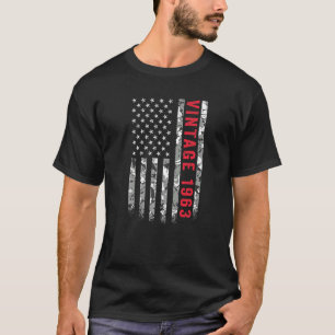 T-shirt Camo Drapeau Américain vintage 1963 59e Ans
