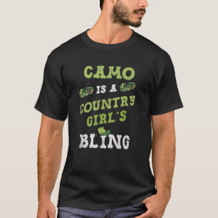 T-shirt Camo est Country Girl's Bling Redneck Sud