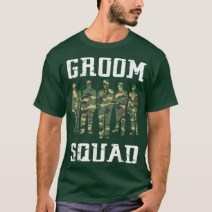 T-shirt Camo Groom Squad pour l'enterrement de vie