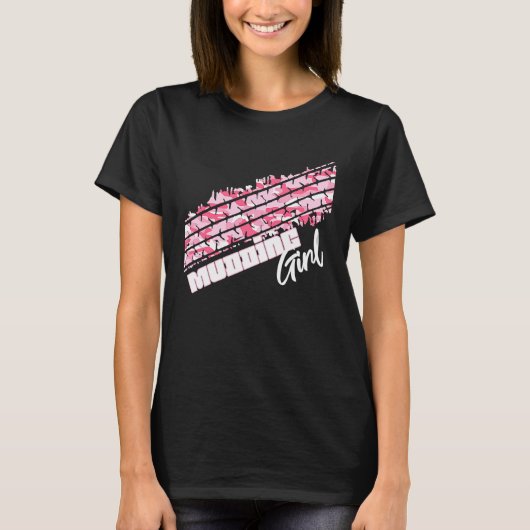 T-shirt Camo Mudding Girl Mud Truck (Devant)