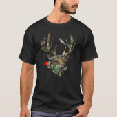 T-shirt Camo Noël Chasse aux cerfs Camouflage Noël (Devant)
