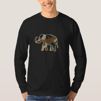 T-shirt Camo Print Elephant Animal