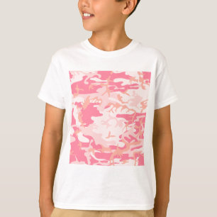 T-shirt Camo rose - Camo fillette