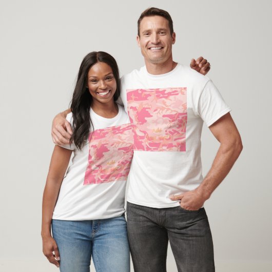 T-shirt Camo rose Manly (Unisexe)